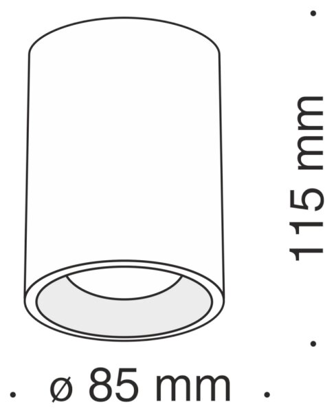 Maytoni C012CL-01B - Bodové svietidlo SLIM 1xGU10/50W/230V čierna