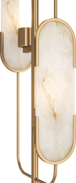 Maytoni MOD099FL-02G - Stojacia lampa MARMO 2xG9/40W/230V