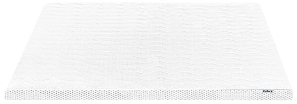 Vrchný matrac biela gélová pena polyesterový poťah 160 x 200 cm topper podložka na posteľ spálňa