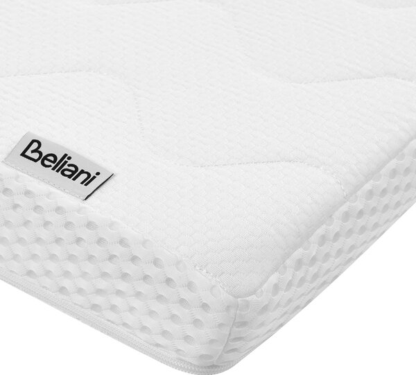 Vrchný matrac biela gélová pena polyesterový poťah 90 x 200 cm topper podložka na posteľ spálňa