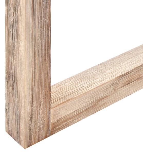 Záhradný jedálenský stôl sivý 180 x 90 cm betónová vrchná doska rám zo svetlého akáciového dreva pre 6 osôb moderný štýl záhrada exteriér