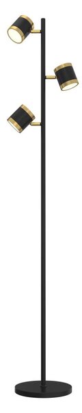 Wofi 3003-304S -LED Stmievateľná stojacia lampa TOULOUSE 3xLED/7W/230V čierna/zlatá