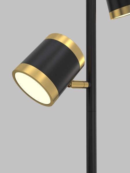 Wofi 3003-304S -LED Stmievateľná stojacia lampa TOULOUSE 3xLED/7W/230V čierna/zlatá