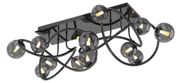 Wofi 9014-1205 - LED Prisadený luster NANCY 12xG9/3,5W/230V čierna/chróm