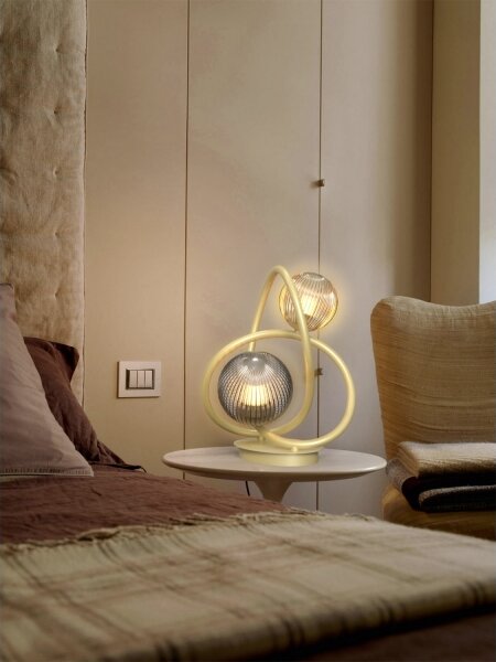 Wofi 8015-204 - LED Stolná lampa METZ 2xG9/3,5W/230V zlatá/šedá