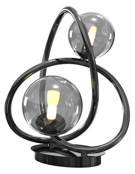 Wofi 8014-205 - LED Stolná lampa NANCY 2xG9/3,5W/230V čierna/chróm