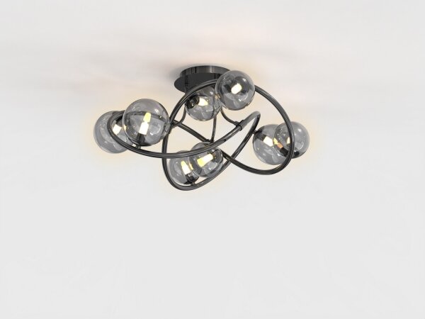 Wofi 9014-805 - LED Prisadený luster NANCY 8xG9/3,5W/230V čierna/chróm