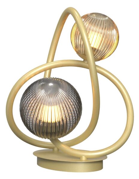 Wofi 8015-204 - LED Stolná lampa METZ 2xG9/3,5W/230V zlatá/šedá