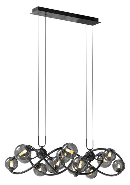 Wofi 7014-1405 - LED Luster na lanku NANCY 14xG9/3,5W/230V čierna/chróm