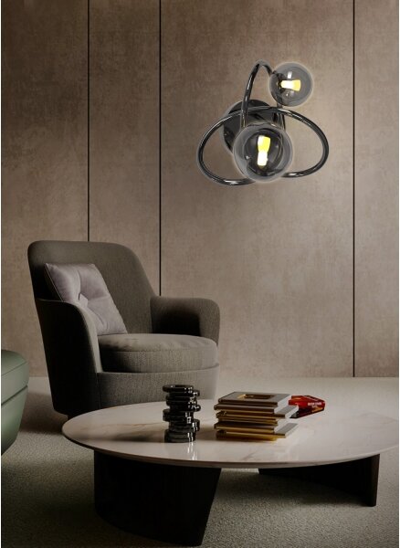 Wofi 4014-205 - LED Nástenné svietidlo NANCY 2xG9/3,5W/230V čierna/chróm