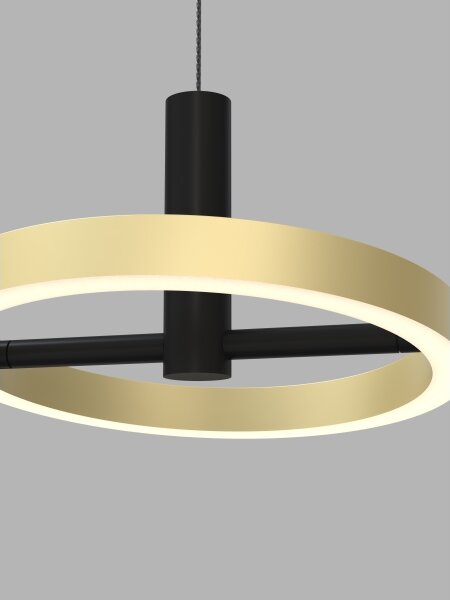Wofi 5016-304 - LED Stmievateľný luster na lanku BREST LED/26W/230V čierna/zlatá