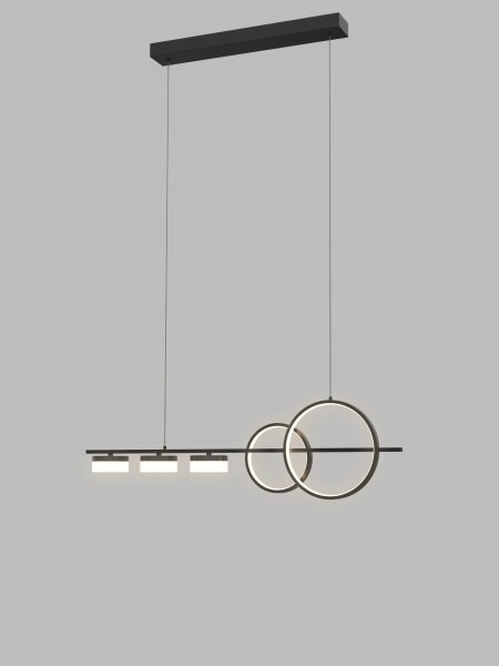 Wofi 7030-502 - LED Stmievateľný luster na lanku MESSINA LED/40W/230V čierna