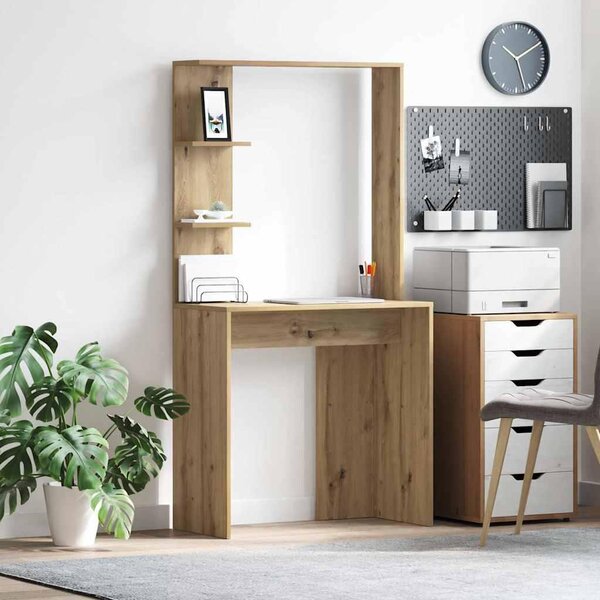 Maison Exclusive – písací stôl z drevovláknitej dosky s povrchovou úpravou imitujúcou artézanské dubové drevo, rozmer 78,5 x 37 x 154,5 cm