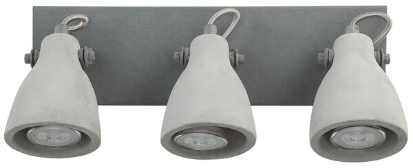 Nástenná lampa sivá betónový efekt 3 svetlá tienidlá industriálny štýl obývacia izba spálňa kancelária
