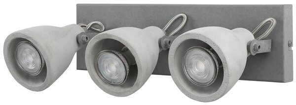 Nástenná lampa sivá betónový efekt 3 svetlá tienidlá industriálny štýl obývacia izba spálňa kancelária