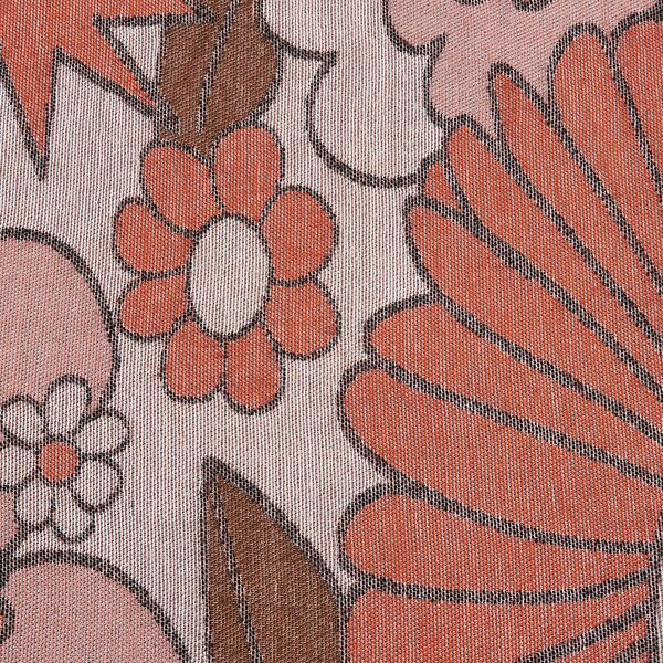 Deka viacfarebná hnedá béžová ružová polyester akryl 130 x 170 cm obdĺžnikový tvar kvetovaný vzor prikrývka so strapcami boho štýl doplnky