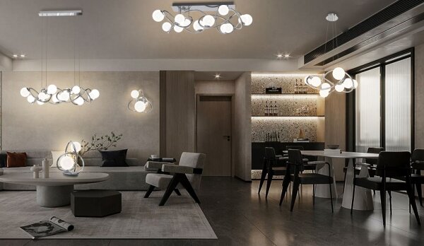 Wofi 7014-807 - LED Luster na lanku NANCY 8xG9/3,5W/230V lesklý chróm