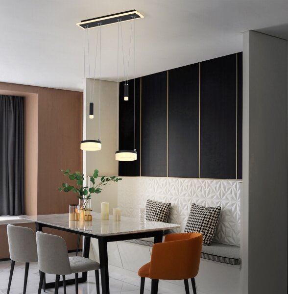 Wofi 6054-502 - LED Stmievateľný luster na lanku JESSE LED/21W/230V čierna