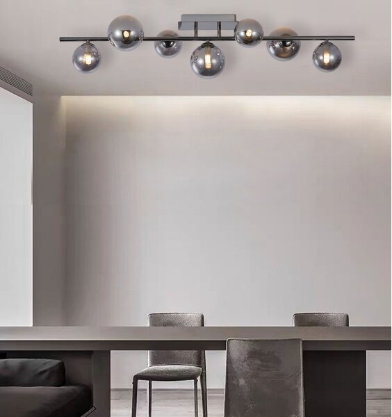 Wofi 7014-705W - LED Prisadený luster VILLA 7xG9/3W/230V čierna