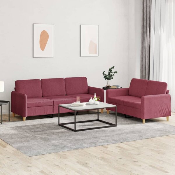 Maison Exclusive – 2-dielna sedacia súprava s vankúmi, vínovoervená látka