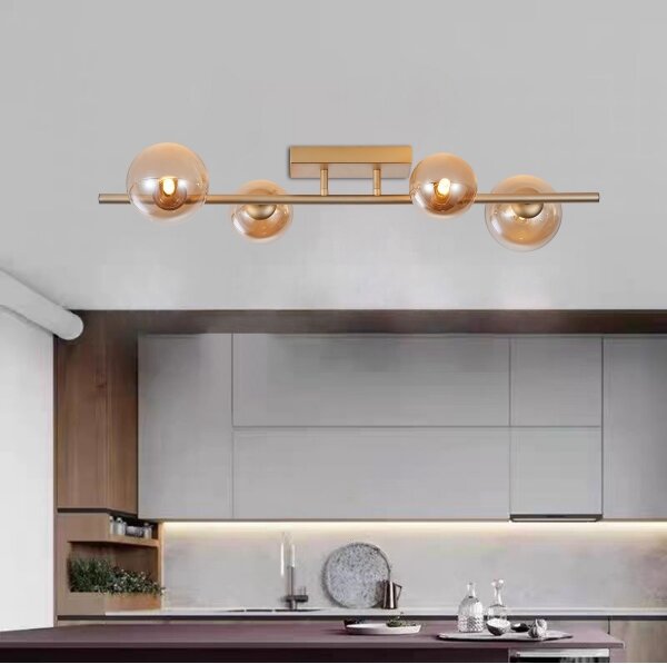 Wofi 7014-401W - LED Prisadený luster VILLA 4xG9/3W/230V zlatá