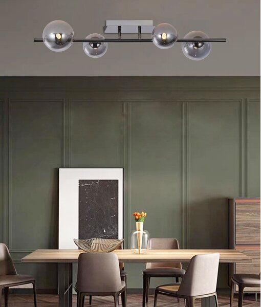 Wofi 7014-405W - LED Prisadený luster VILLA 4xG9/3W/230V čierna