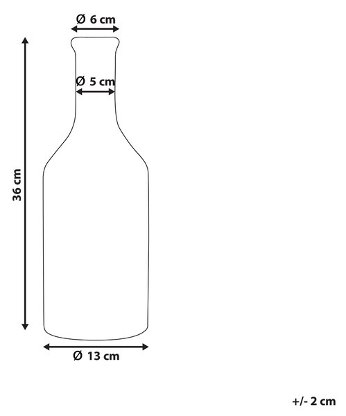 Dekoratívna váza viacfarebná kameninová 36 cm eklektický dizajn bytový doplnok