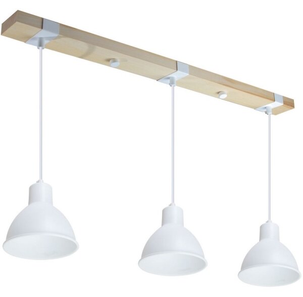Luster na lanku 3xE27/40W/230V biela