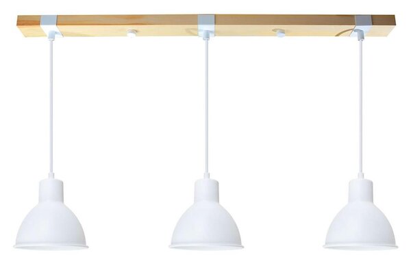 Luster na lanku 3xE27/40W/230V biela