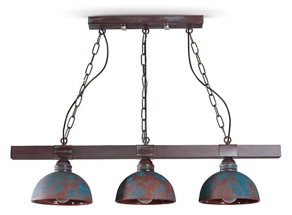 BRILAGI - Luster na reťazi VIRIONI 3xE27/60W/230V hnedá/patina