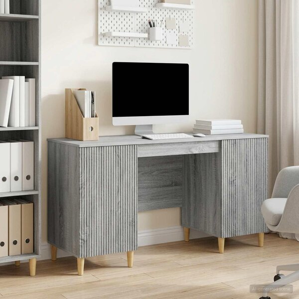 Maison Exclusive – Písací stôl Sonoma v šedej farbe, 142,5 x 50 x 75 cm, drevotrieska