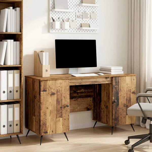 Maison Exclusive – písací stôl s policou z recyklovaného dreva 142,5 x 50 x 75 cm, drevotrieska