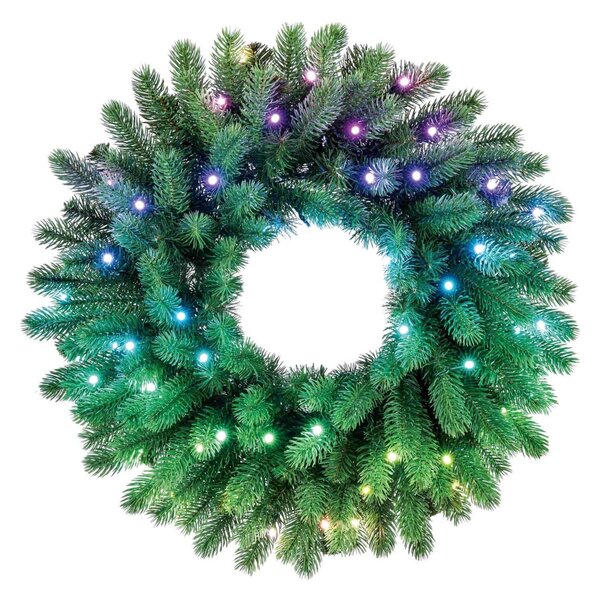 Twinkly GD20P4425P00 - LED RGB Stmievateľný vianočný veniec 50xLED pr. 60 cm Wi-Fi