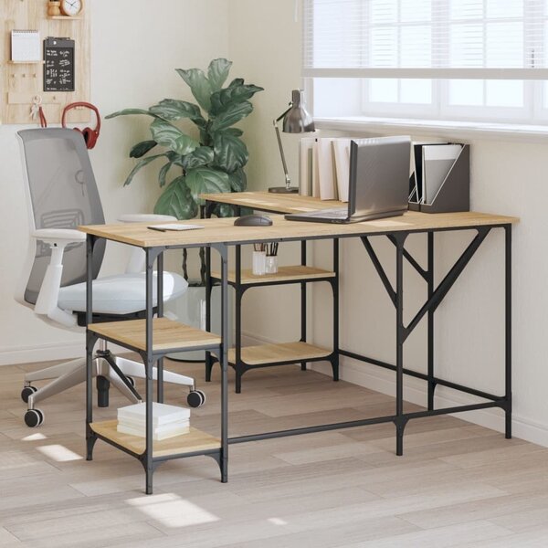 Maison Exclusive - písací stôl Sonoma dub 139x139x75 cm drevený materiál