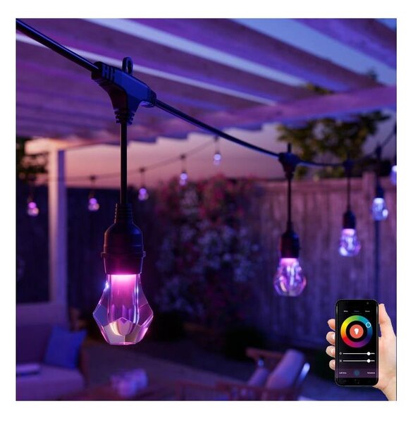 Nanoleaf NF084E00-20SLO- LED RGBWIC Razširitveni niz GIRLANDA 20xLED 15m Wi-Fi IP65