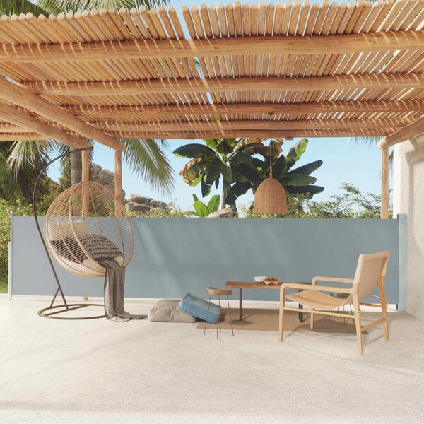 Maison Exclusive – Výsuvná bočná markíza, 117 x 614 cm, sivá