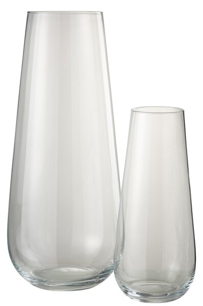 Veľká sklenená váza LYNA z transparentného skla – 25*25*60 cm - J-Line by Jolipa