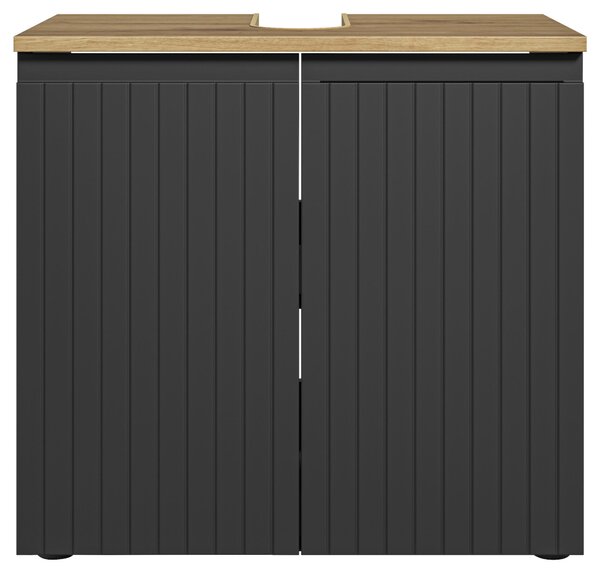 SKRINKA POD UMÝVADLO, čierna, čierna, 60/57/36 cm MID.YOU - Kúpeľňové skrinky, Online Only