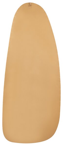 Nástenné zrkadlo zlatý kovový rám sklo 39 x 95 cm oválne na stenu moderná minimalistická obývacia izba spálňa chodba