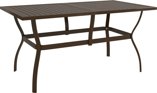 Maison Exclusive - Záhradný stôl hnedý 140x80x72 cm oce