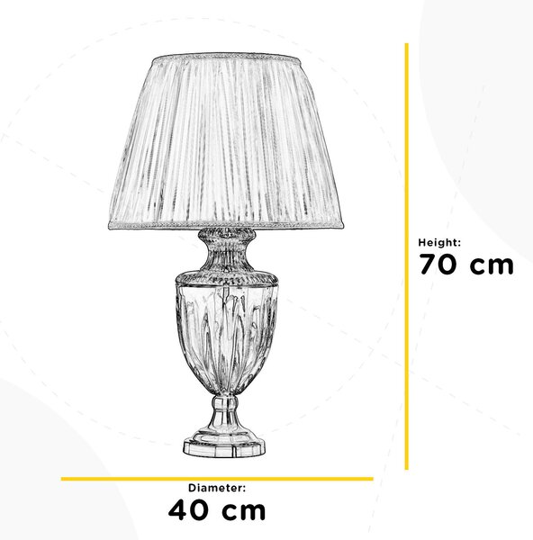 STOLNÁ LAMPA, E27, 40/40/70 cm - Interiérové svietidlá