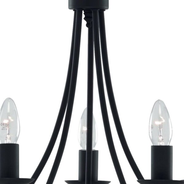 Searchlight 6345-5BK - Luster na reťazi MAYOPLE 5xE14/60W/230V