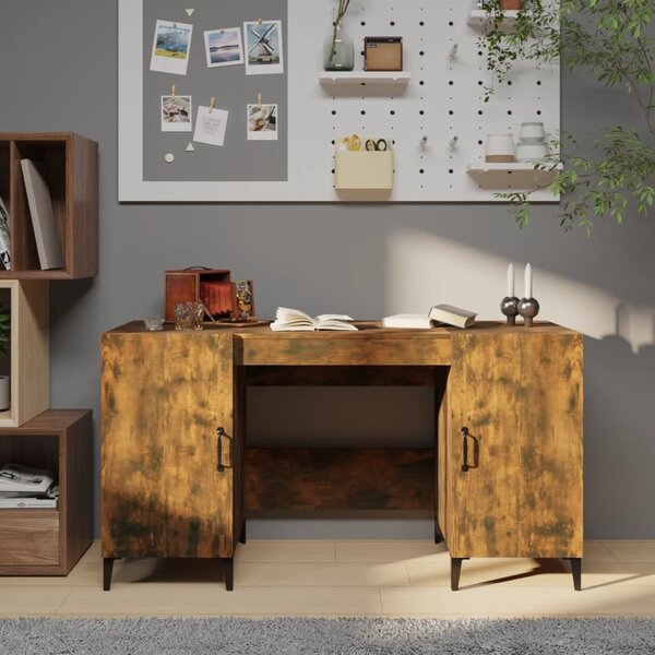 Maison Exclusive - písací stôl z dymového dubu 140x50x75 cm drevený materiál