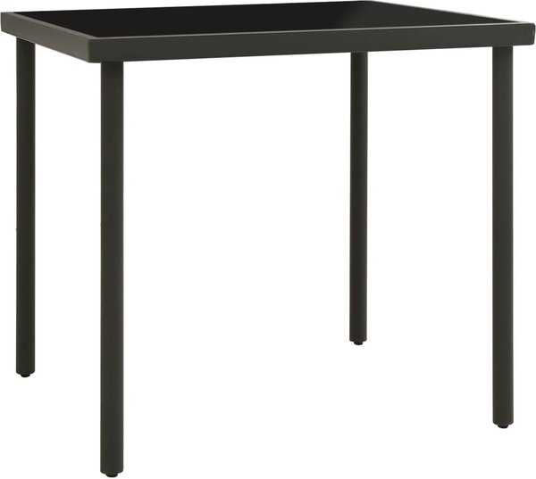 Maison Exclusive – Záhradný jedálenský stôl, antracit, 80 x 80 x 72 cm, sklo a oce