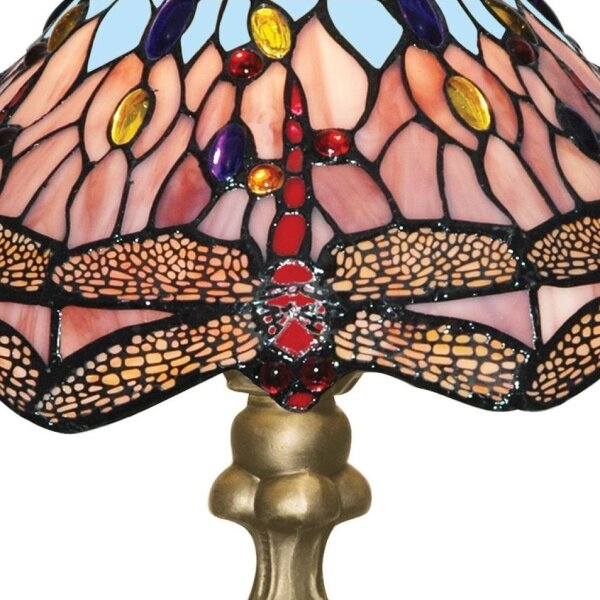 Searchlight EU1287 - Tiffany stolná lampa DRAGONFLY 1xE27/60W/230V