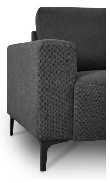 Antracitová ženilková rohová pohovka (pravý roh/s leňoškou) Fabian – Scandic