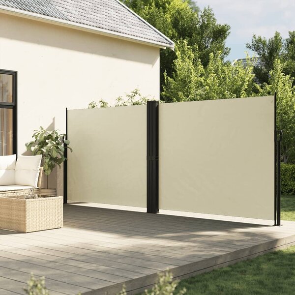 Maison Exclusive - Boná markíza, výsuvná, krémová, 180 x 600 cm
