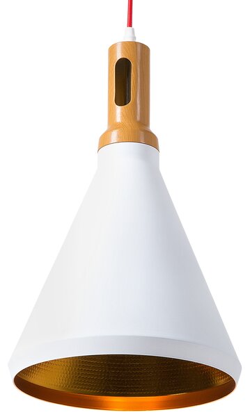 Závesná lampa biela medená hliníkové tienidlo v tvare zvona moderný industriálny dizajn jedáleň kuchyňa