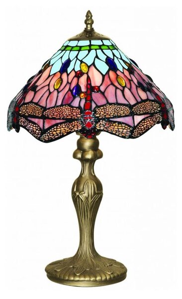Searchlight EU1287 - Tiffany stolná lampa DRAGONFLY 1xE27/60W/230V