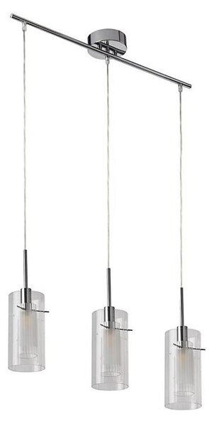 Searchlight 3303-3CC - Luster na lanku DUO 3xE14/60W/230V lesklý chróm